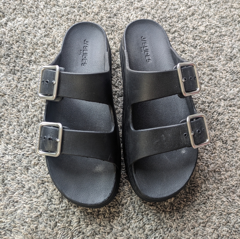 J/Slides wedge sandals